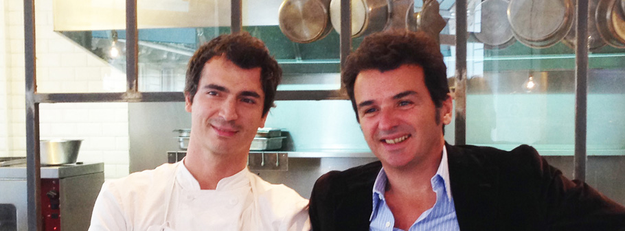 Chef Franck (Le Bistro Caillbotte) and Pierre-Yves (food critic)